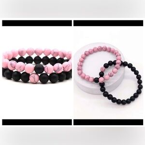 2pcs men beaded bracelet one size